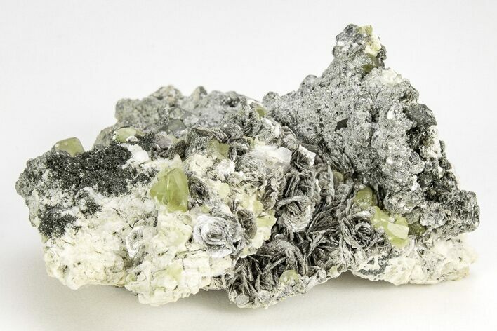 Green Titanite (Sphene), Pericline & Muscovite - Pakistan #209274